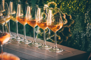 The Rose Wine Glass and Orange View