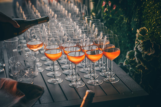 The Rose Wine Glass and Orange View