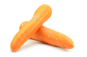 Whole orange carrot isolated