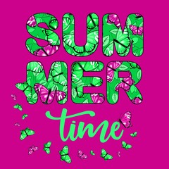 Summer time vector banner 1