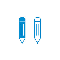 Pencil Icon Vector Blue pictogram illustration on white background