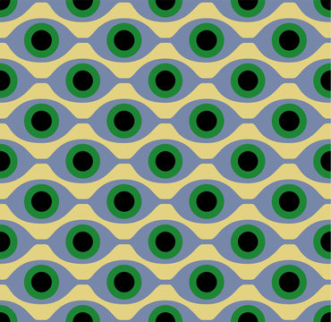 Seamless pattern with eye like shapes. Vector illustration