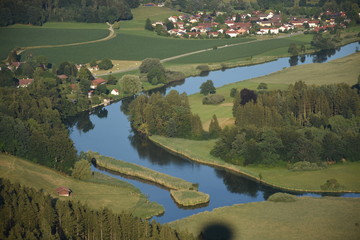 Chiemgau, Chiemsee, Seeon, Seebruck, Truchtlaching, Alz, Fluss, Mäander, Biegung, verlungen,...