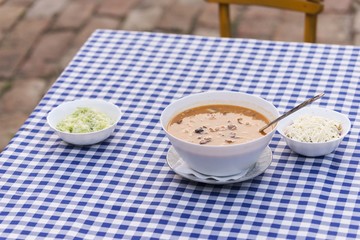 bean soup with sausages