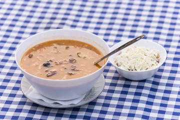 bean soup with sausages