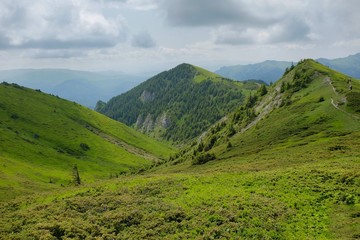 Finding freedom in the mountains. Ciucas Mountains in Romania.