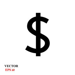 the icon of the dollar. vector illustration