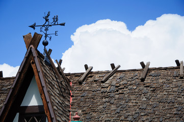 old house in medieval village in california