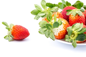 Strawberry on a white background.