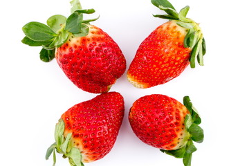 Strawberry on a white background.