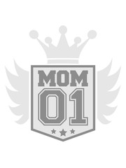 01 mom nummer text sticker aufkleber button liebe mama beste welt muttertag geburtstag geschenk kinder familie stolz tochter sohn