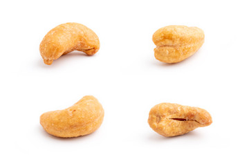 Fototapeta na wymiar cashew nuts on white background