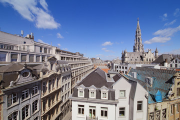 vue de Bruxelles centre, grand place, hôtel de ville, Belgique