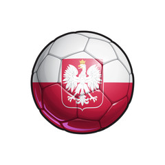 Obraz premium Polish Eagle Flag Football - Soccer Ball