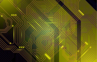 Colorful microscheme design. Vector micro chip