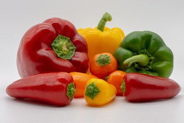 big and small peppers