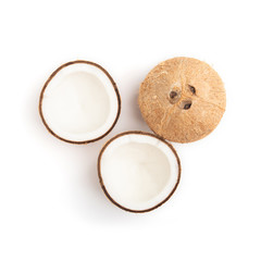 coconuts isolated on white background
