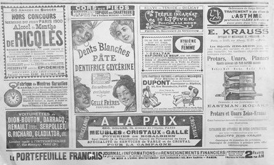 Old French publicity from the end of the 19th century