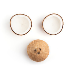 Fototapeta na wymiar coconuts isolated on white background