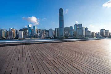 empty square with modern office building