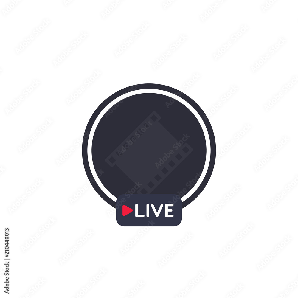 Wall mural Live stream, broadcast vector icon