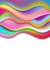 Fototapeta premium Colorful modern liquid waves abstract background