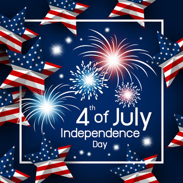 USA 4th of july happy independence day vector illustration
