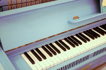 Unconventional blue piano. Play the music of your soul. 