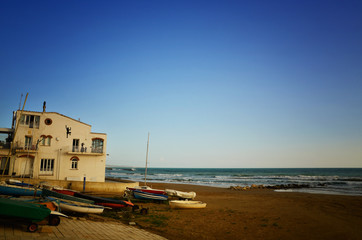 Fototapeta premium Marina di Ragusa is a very popular seaside resort in south-eastern Sicily