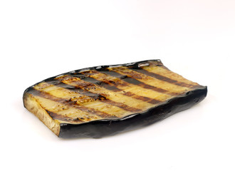 aubergines fried on a grill