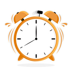 Yellow alarm clock . Ringing clock. Vector illustration design. - obrazy, fototapety, plakaty