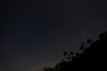 night photo on the top of the mountain without light pollution