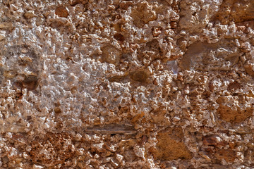 Background brown enlarged the stone wall.