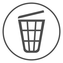 Recycle bin sign. Vector icon.