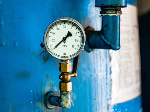 Pressure Gauge On Pressure Vessel