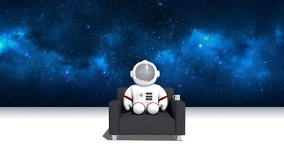 Astronauta sentado en sofá © Borja_Bernal