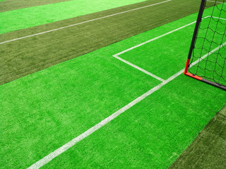 Obraz premium corner of the goal for an indoor soccer field