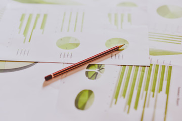 colorful graphs, charts, marketing research and business annual report background, management...