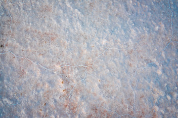 The texture of a dried salt pink lake in Torrevieja in Spain