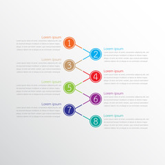 Vector infographic templates used for detailed reports. All 8 topics.