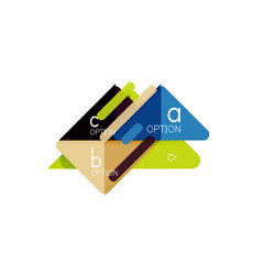 Triangle data visualization design, option infographic layout