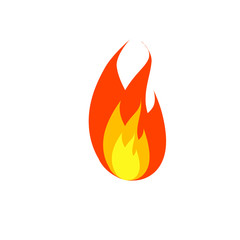 Fire flat icon, vector illustration