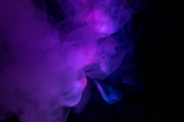 purple smoke on a black background