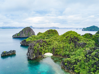 Obraz premium El Nido Palawan Philippines Island Hopping Drone 