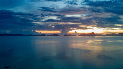 Fototapeta na wymiar El Nido Palawan Philippines Island Hopping Drone 