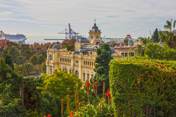 Obraz premium Malaga sea view landscape, Spain.