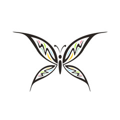 Obraz premium Vector Abstract Butterfly Logo Design Template