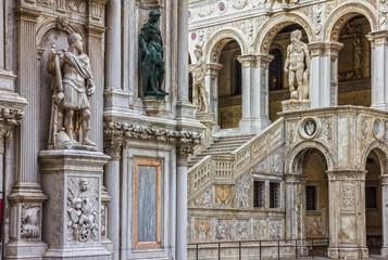 Fototapeta na wymiar Venice Palazzo Ducale (Doge Palace) interior, San Marco square, Italy