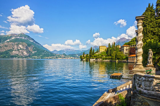 Varenna Villa Monastero landscape, Como lake, Italy
