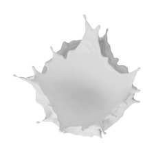 3d render of liquid splash isolated on white background with clipping path